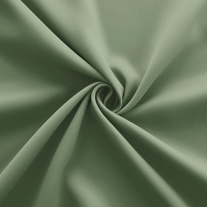 KOUFALL 64 Inch Curtains Sage Green Blackout Curtains Boho Decor