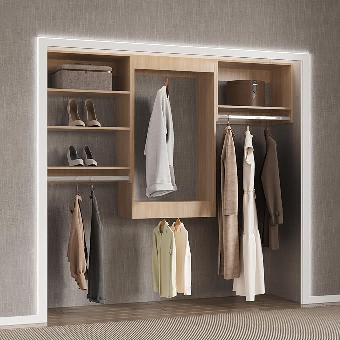 Modular Closet System, Wood Tower Closet Storage