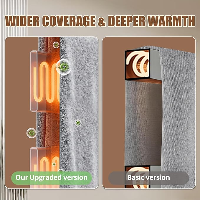 R FLORY Heated Towel Rack for Bathroom, 6 Bar Wall Mounted Towel Warmer Racl