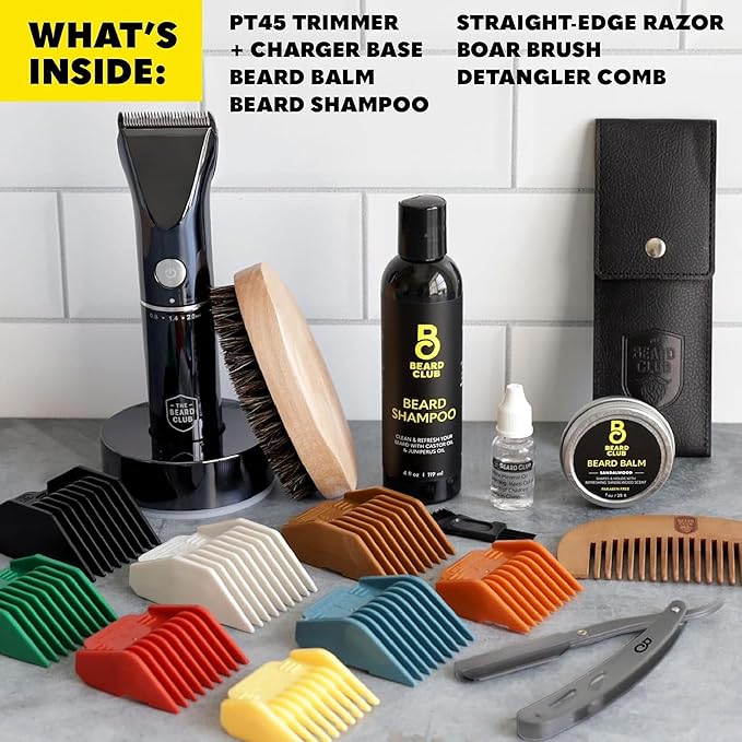 Beard Club Mens Grooming Kit & Beard Trimmer
