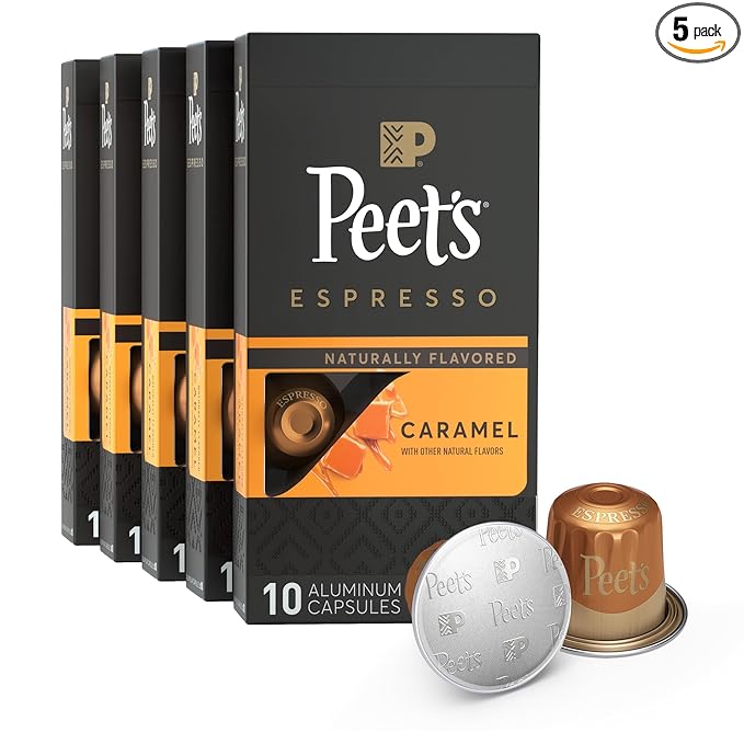 Peet's Coffee, Medium Roast Espresso Capsules, Compatible (50 Count)