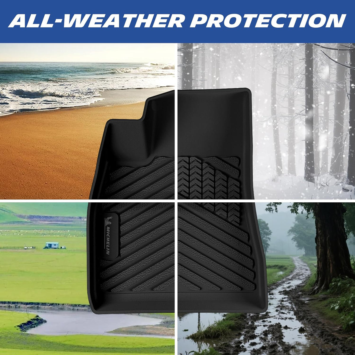 Michelin Vehicle Mats for 2024-2027 Tesla Model 3 (6 Piece)