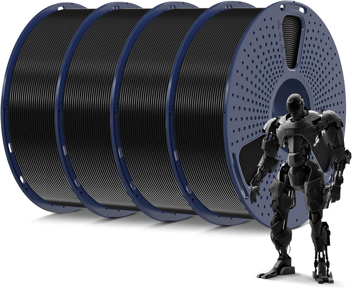SUNLU PLA 3D Printer Filament, Black, 4KG