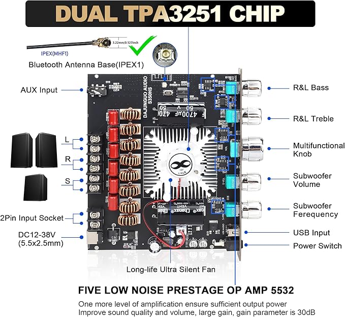 S350HS TPA3251 Bluetooth Power Amplifier Board