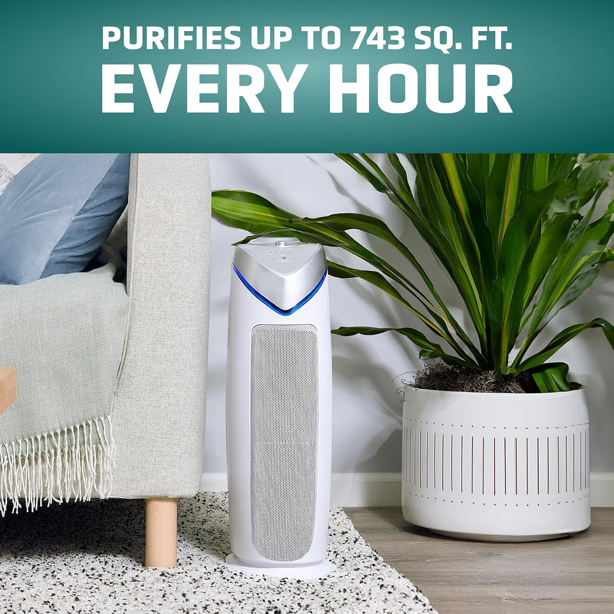 GermGuardian HEPA Air Purifier Tower - 22" - White - AC4825W