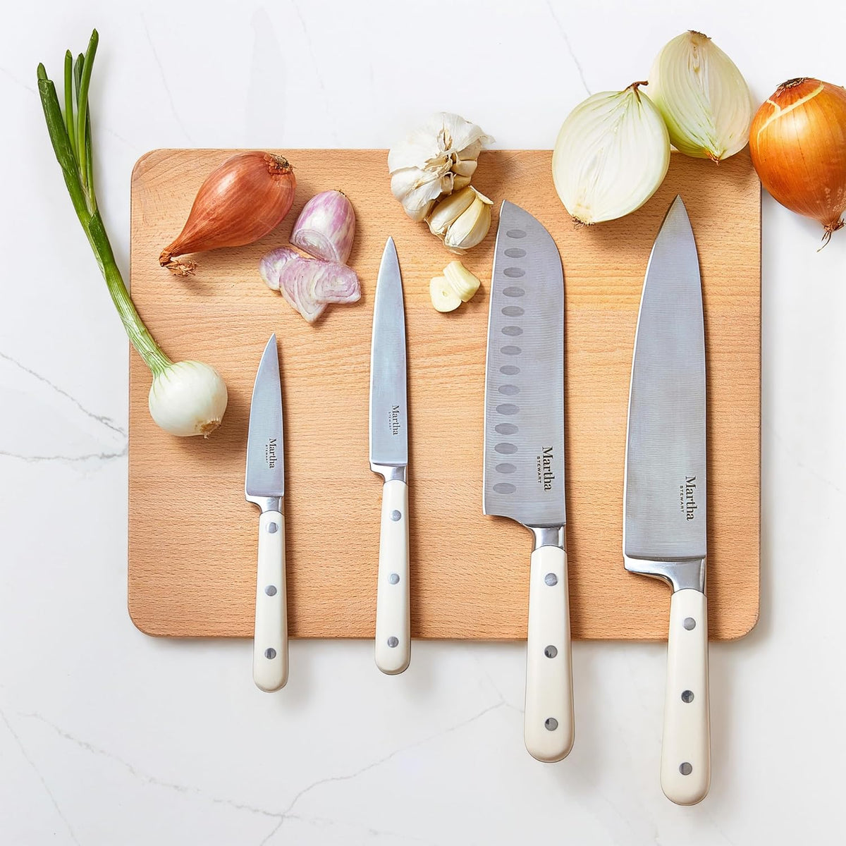 MARTHA STEWART Eastwalk 14 Piece High Carbon Stainless Steel Cutlery Kitchen ...