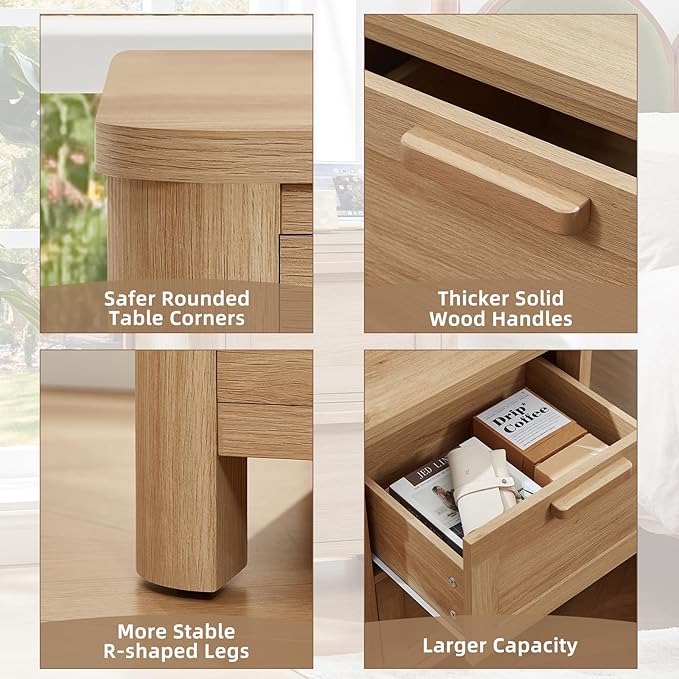 Joaxswe Farmhouse Nightstand