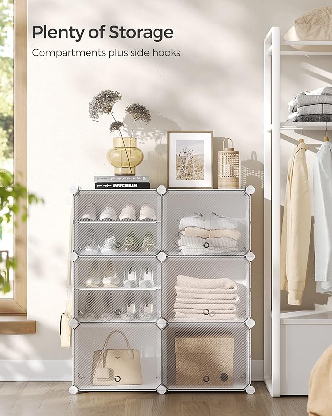 SONGMICS Shoe Rack Organizer, 6-Tier Shoe Storage Cabinet