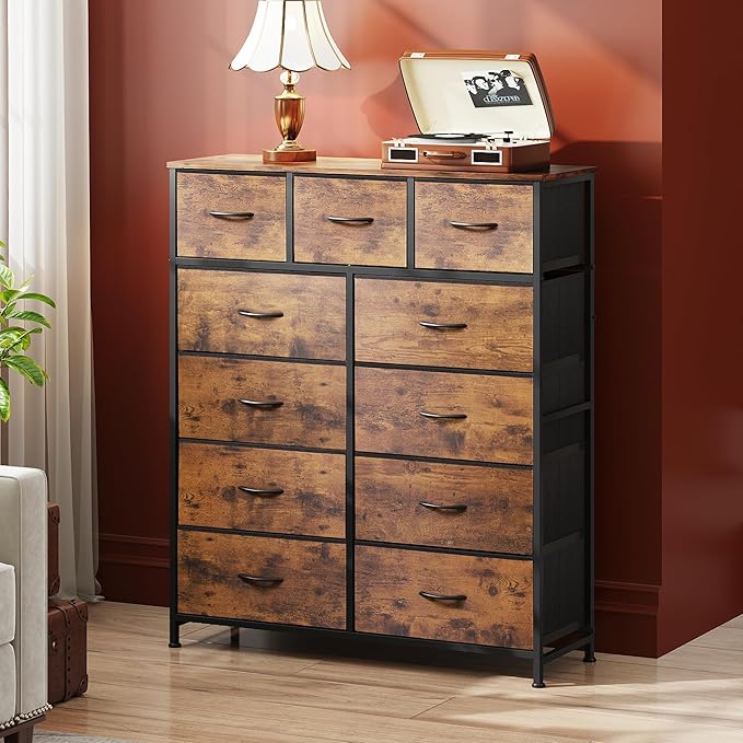 WLIVE Tall Dresser for Bedroom, Fabric Dressers Storage Tower, Dresser & ...