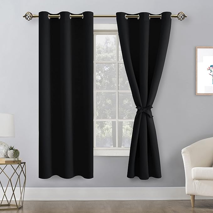 Hiasan Blackout Curtains for Bedroom and Living Room, Light Blocking, Noise