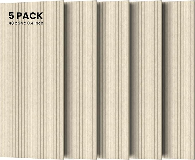 5 Pack Acoustic Panels, Premium Wall Sound Absorbing Panels, Decorative Sound