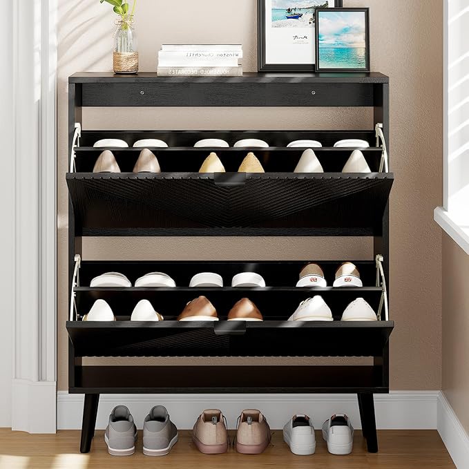 Shoe Cabinet Storage, Farmhouse Freestanding Organizer