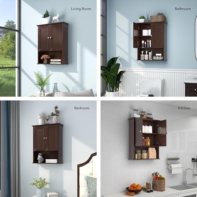 Bathroom Wall Cabinet Expresso Over Toilet Storage