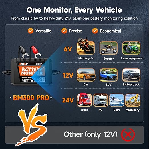 ANCEL BM Series 24V 12V 6V Battery Monitor