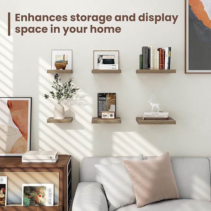 Fun Memories Floating Shelves for Wall (Set of 3)