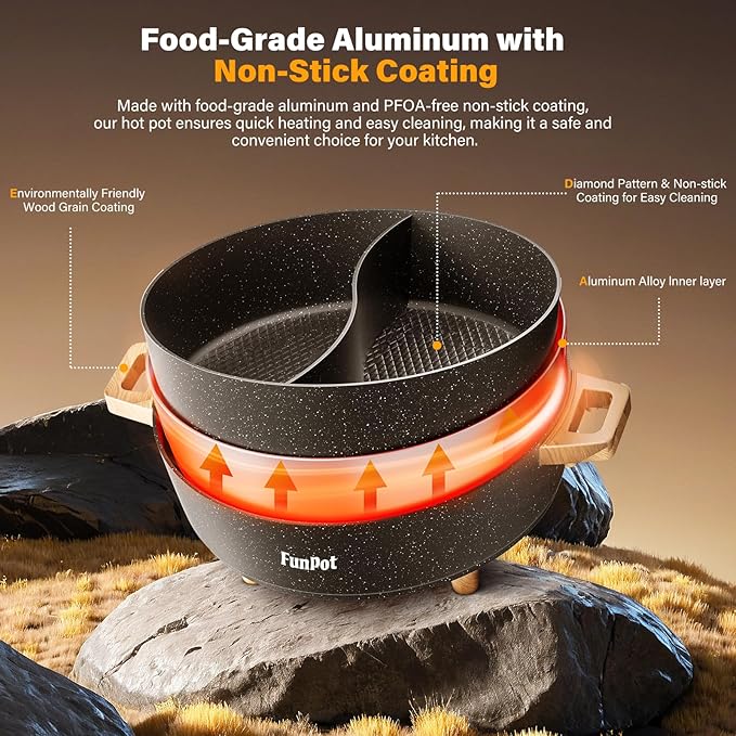 Electric Twin Compartment Hot Pot