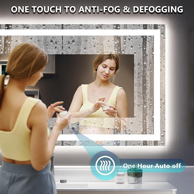 YEELAIT 60x36 Inch LED Bathroom Mirror