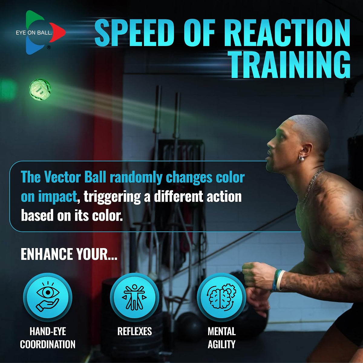 Vector Ball S Impact Color-Changing Neuro-Visual Reaction Ball