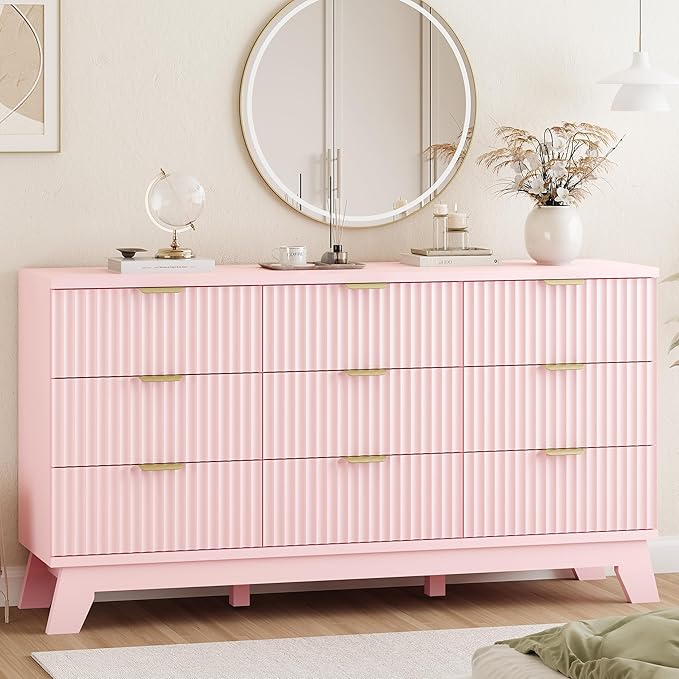 Xixini Fluted Dresser for Bedroom