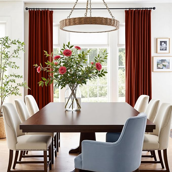 Lazzzy Velvet Blackout Curtains Thermal Insulated Room Window Drapes Super Soft