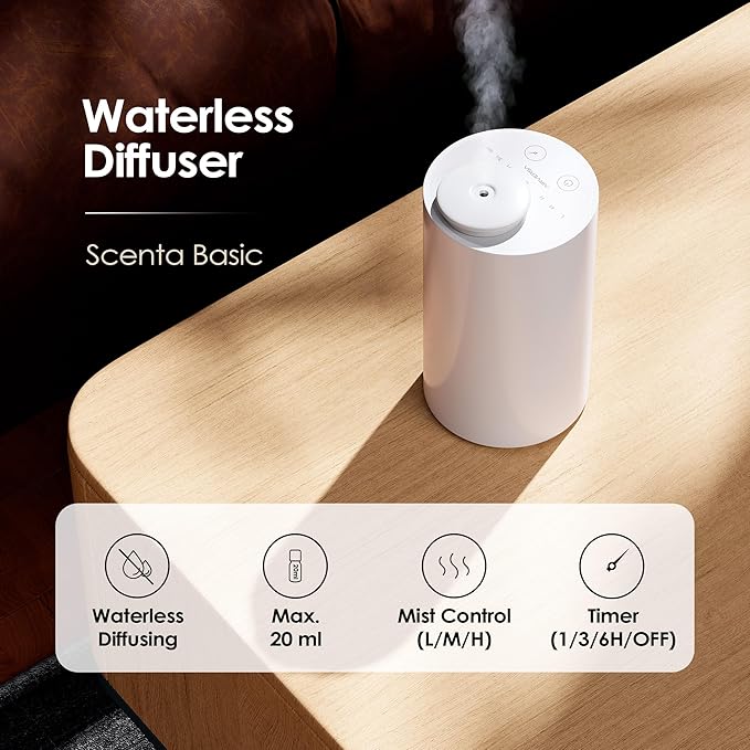 Airversa Waterless Diffuser for Essential Oil, Car Diffsuer, Battery Operated...