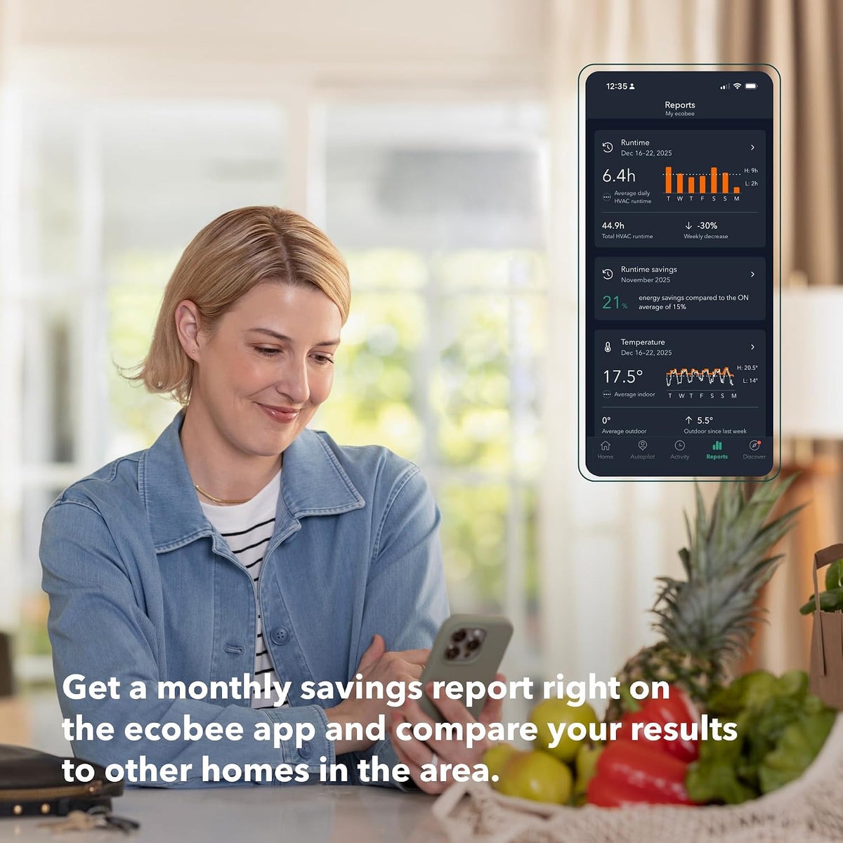 ecobee Smart Thermostat Enhanced, Programmable Wifi Thermostat