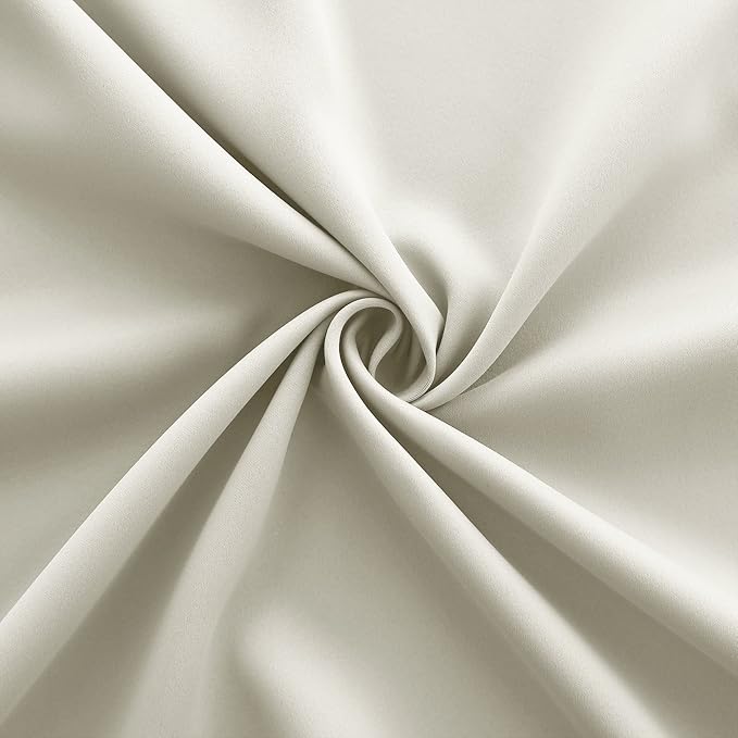 KOUFALL 90 Inch Long Curtains for Living Room 2 Panels Set, Cream Room