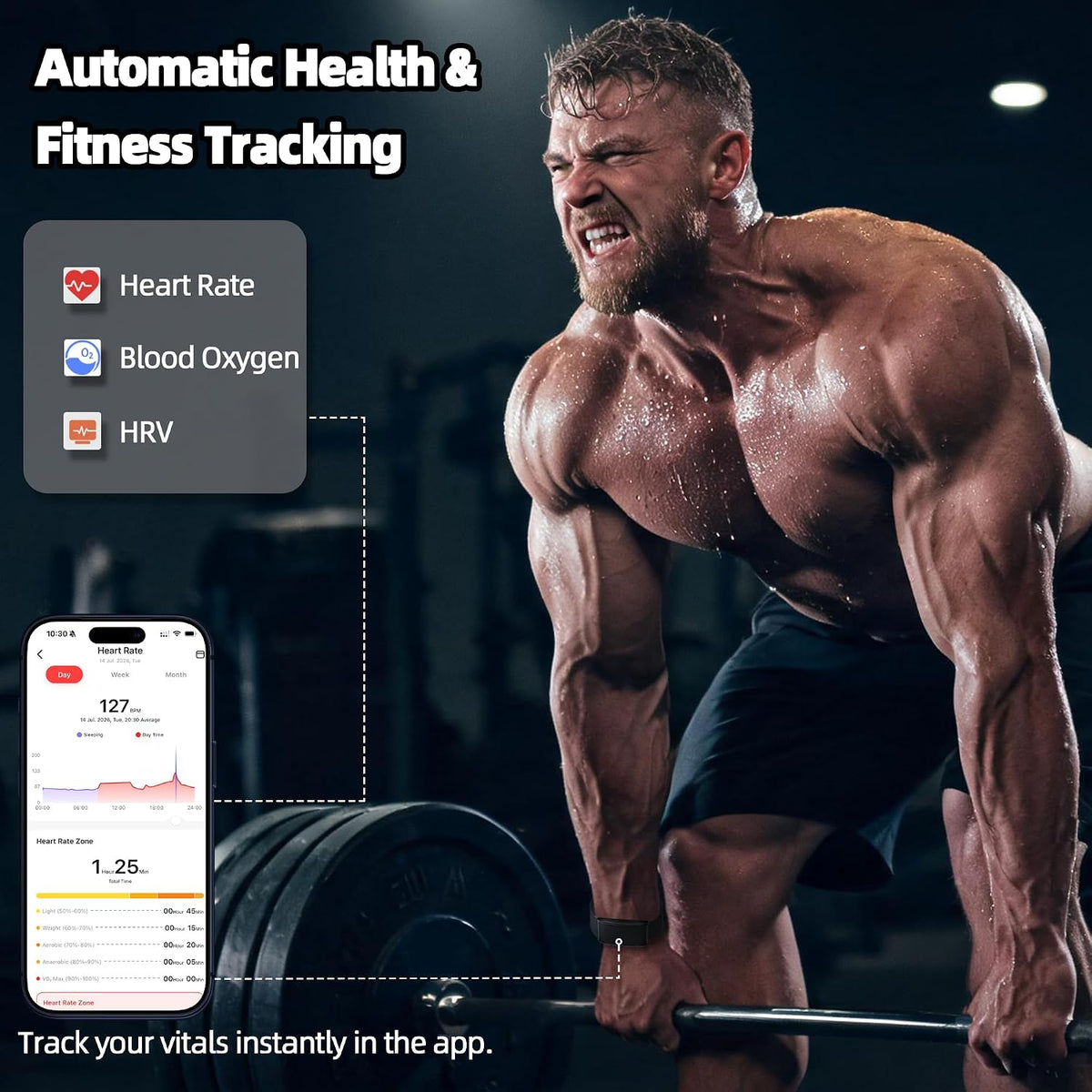 Smart Bracelet,Health and Fitness Trackers for Women and Men Bands