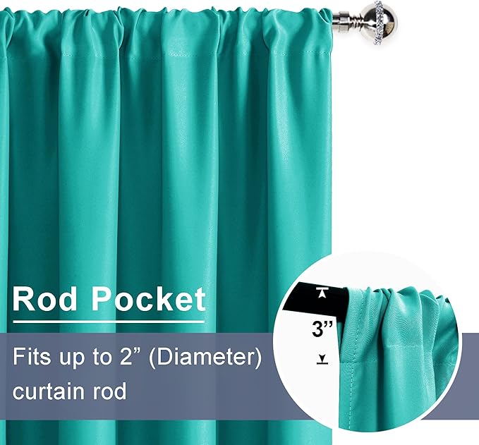 JIUZHEN Blackout Curtains for Bedroom