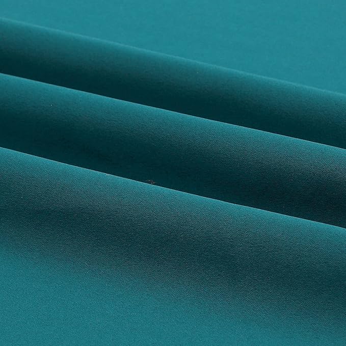 DUALIFE 108 Inch Length Teal Curtains 2 Panels Set Grommet Curtain Drapes