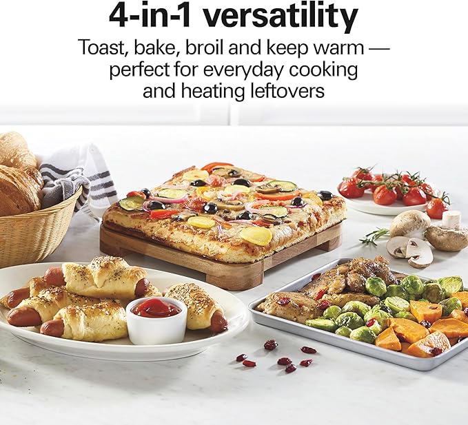 Hamilton Beach Countertop Toaster Oven & Pizza Maker Large 4-Slice Capacity