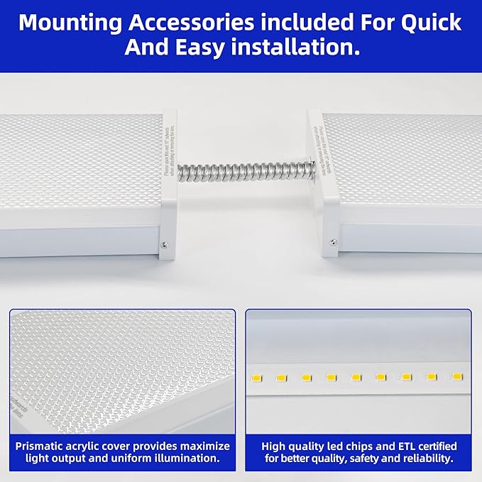 hykolity 4FT LED Wraparound Light, 4 Foot LED Wrap Light Fixture, Flush Mount