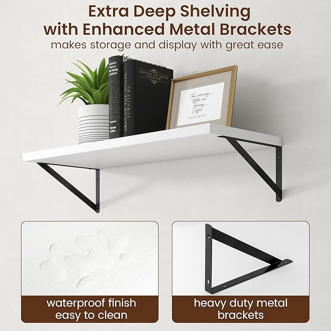 Axeman Deep Floating Shelves (Set of 2)