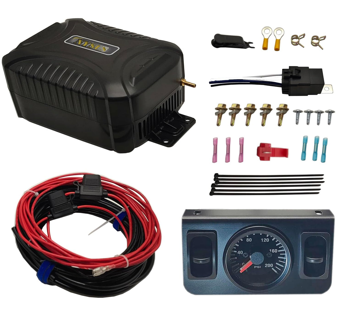 NYSUS in Cab Dual Air Gauge Control Kit, Air Compressor Kit for Air Spring Su...