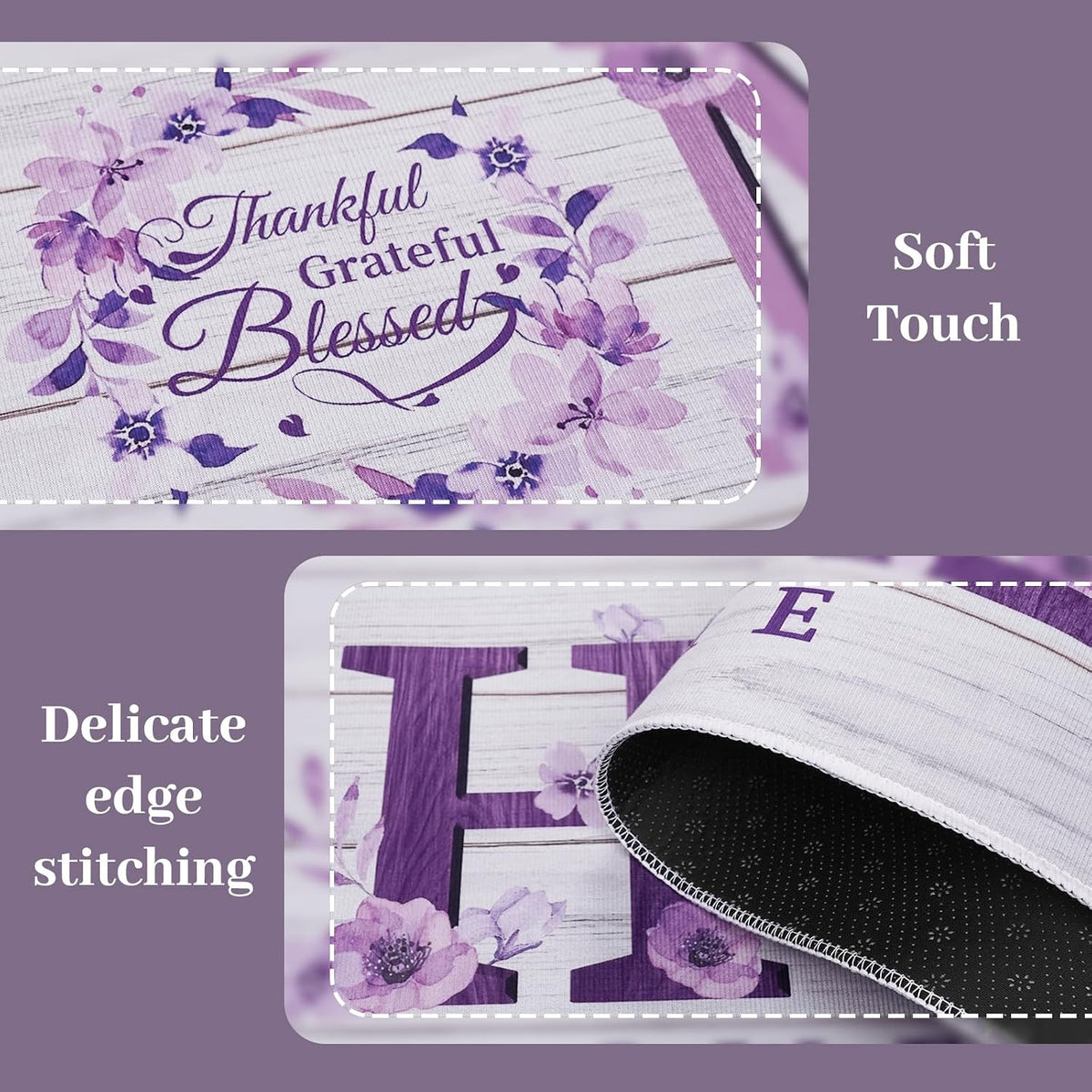 Purple Kitchen Rugs sets of 3 Washable, Kitchen Decor and Accessories