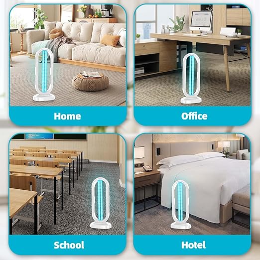 UV Light Sanitizer, 4-Speed Timing and Remote Control UVC Home Disinfection