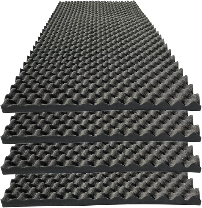 KTOESHEO 4 PCS Acoustic Panels, High Density Fireproof Noise Cancelling Foam