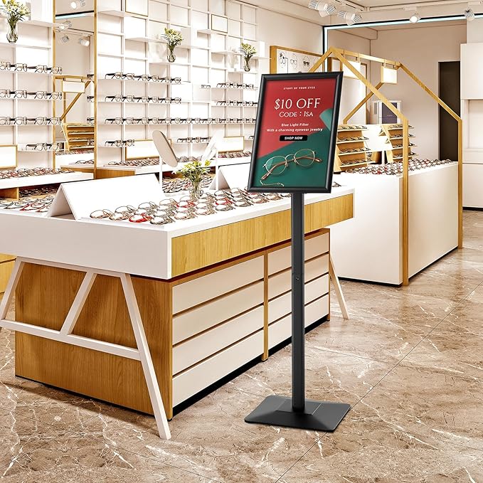 YIYO Sign Stand Poster Stand,adjustable heavy duty pedestal Sign Holder Floor