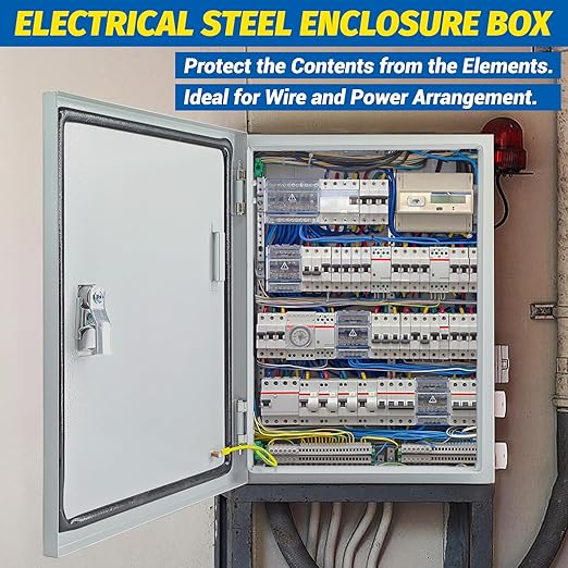 Electrical Box 16 x 12 x 8'' Steel Electrical Junction Box,NEMA 4X Steel