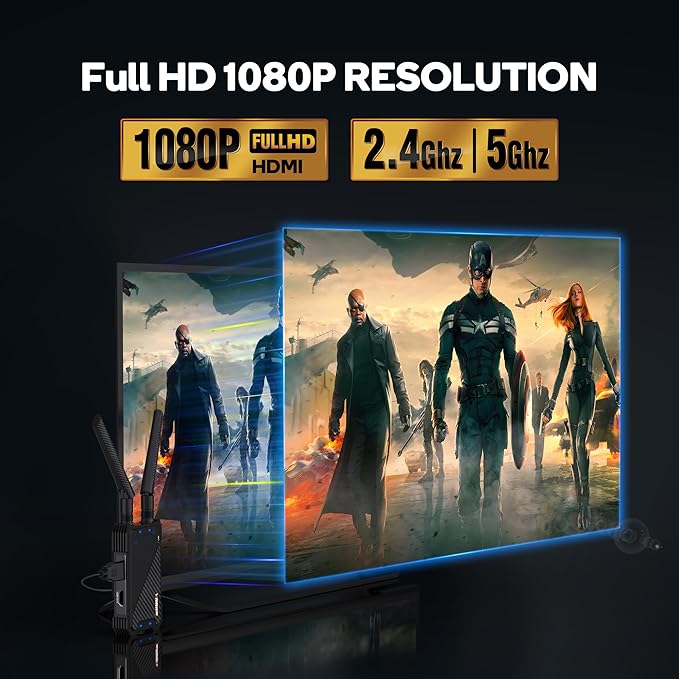 Wireless HDMI Receiver, Receiver Only, 1300FT Wireless HDMI Extender Kit
