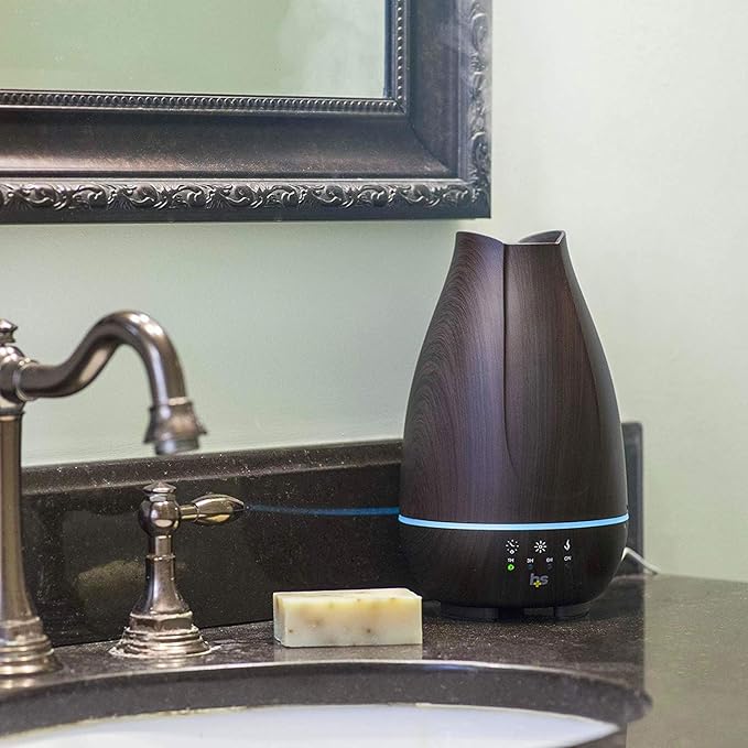 HealthSmart Essential Oil Diffuser, Cool Mist Humidifier and Aromatherapy (Pa...