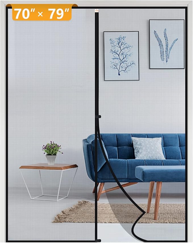 Yotache Magnetic Screen Door Fits Door Size 70 x 79, Screen Size 72" x 8...