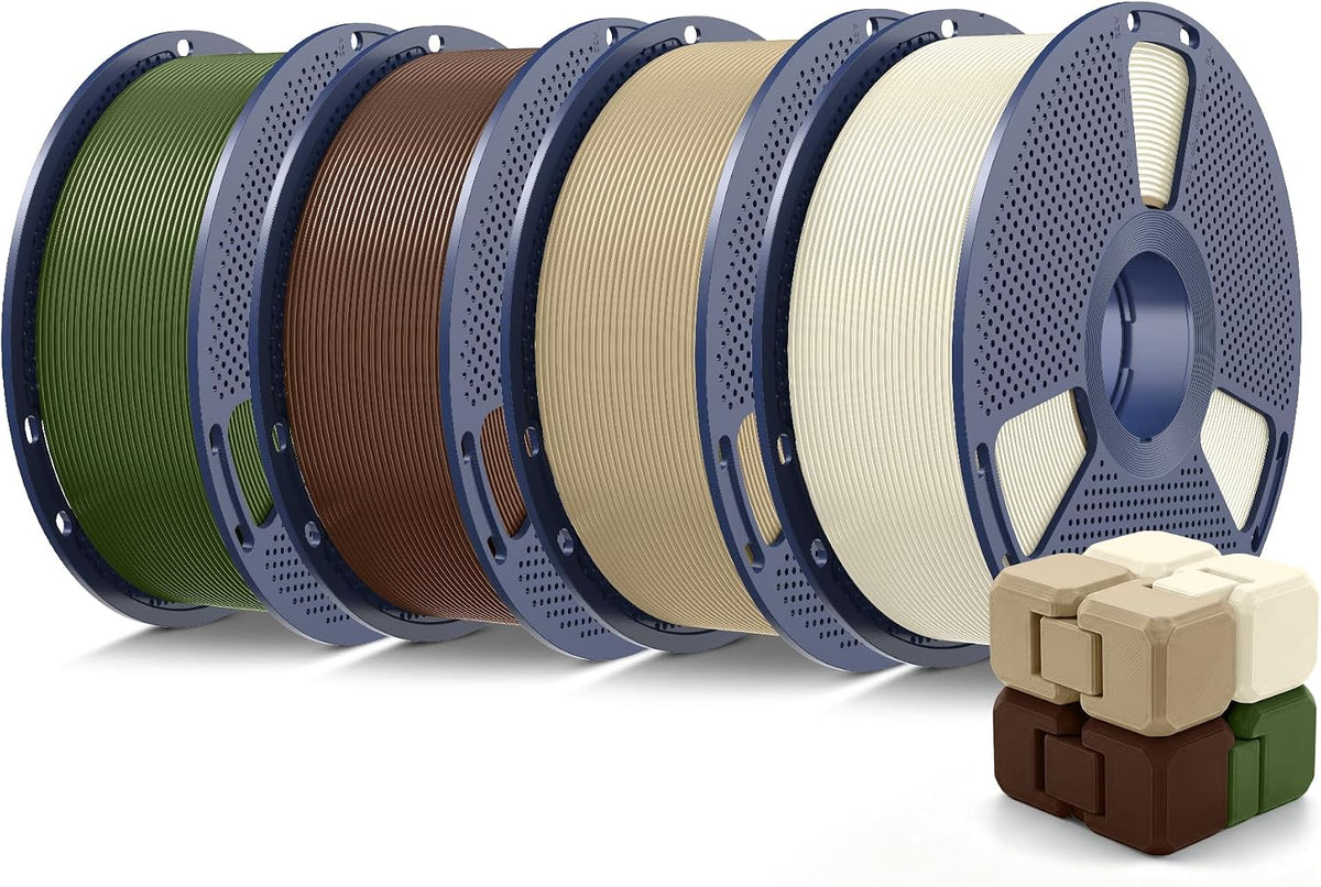 SUNLU PETG2.0 3D Printer Filament, Multicolor, 4-Pack (4KG)