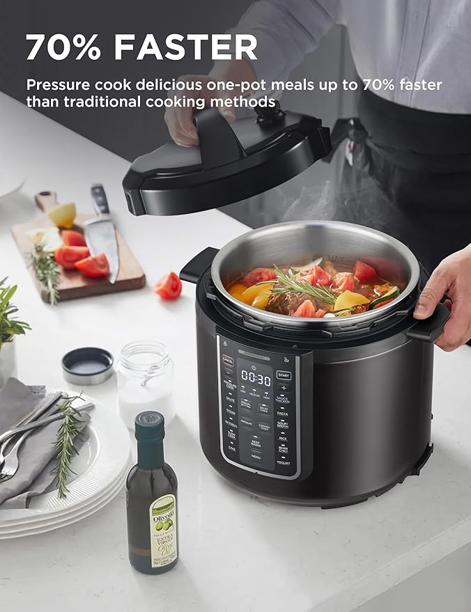 Midea 12-in-1 Electric Pressure Cooker, 6 Quarts, 12 Presets, Rice Cooker