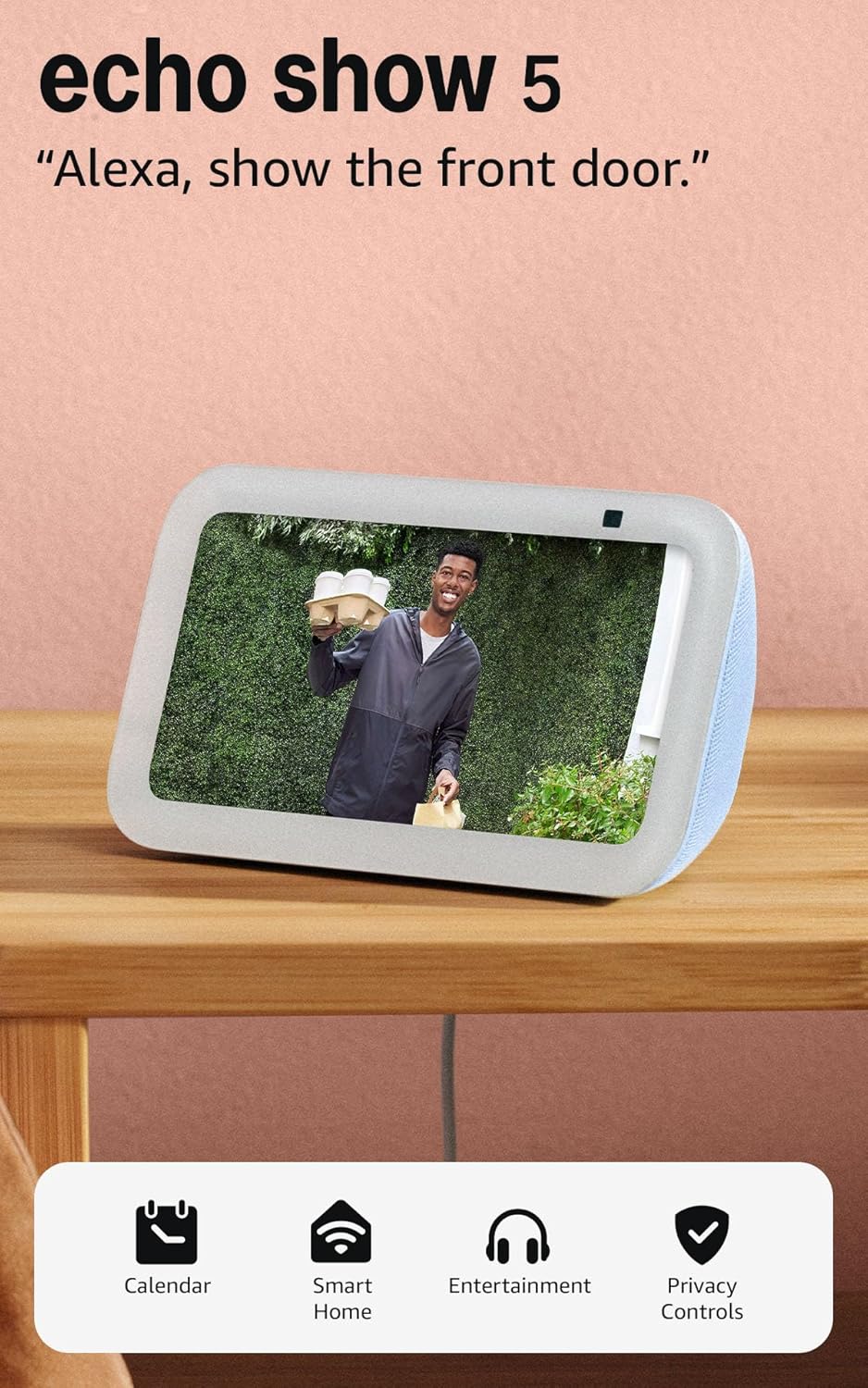 Like-New Amazon Echo Show 5 (newest model), Smart display, Designed for Alexa...
