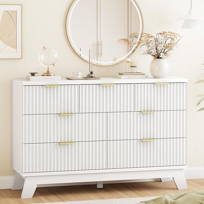Xixini Fluted Dresser for Bedroom