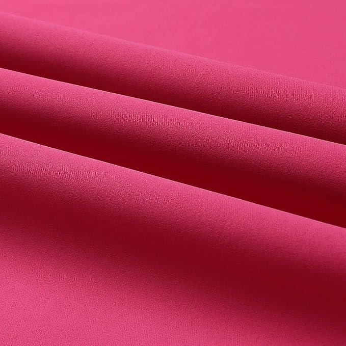 DUALIFE Pink Solid Blackout Curtains 84 Inches Long (Set of 2)