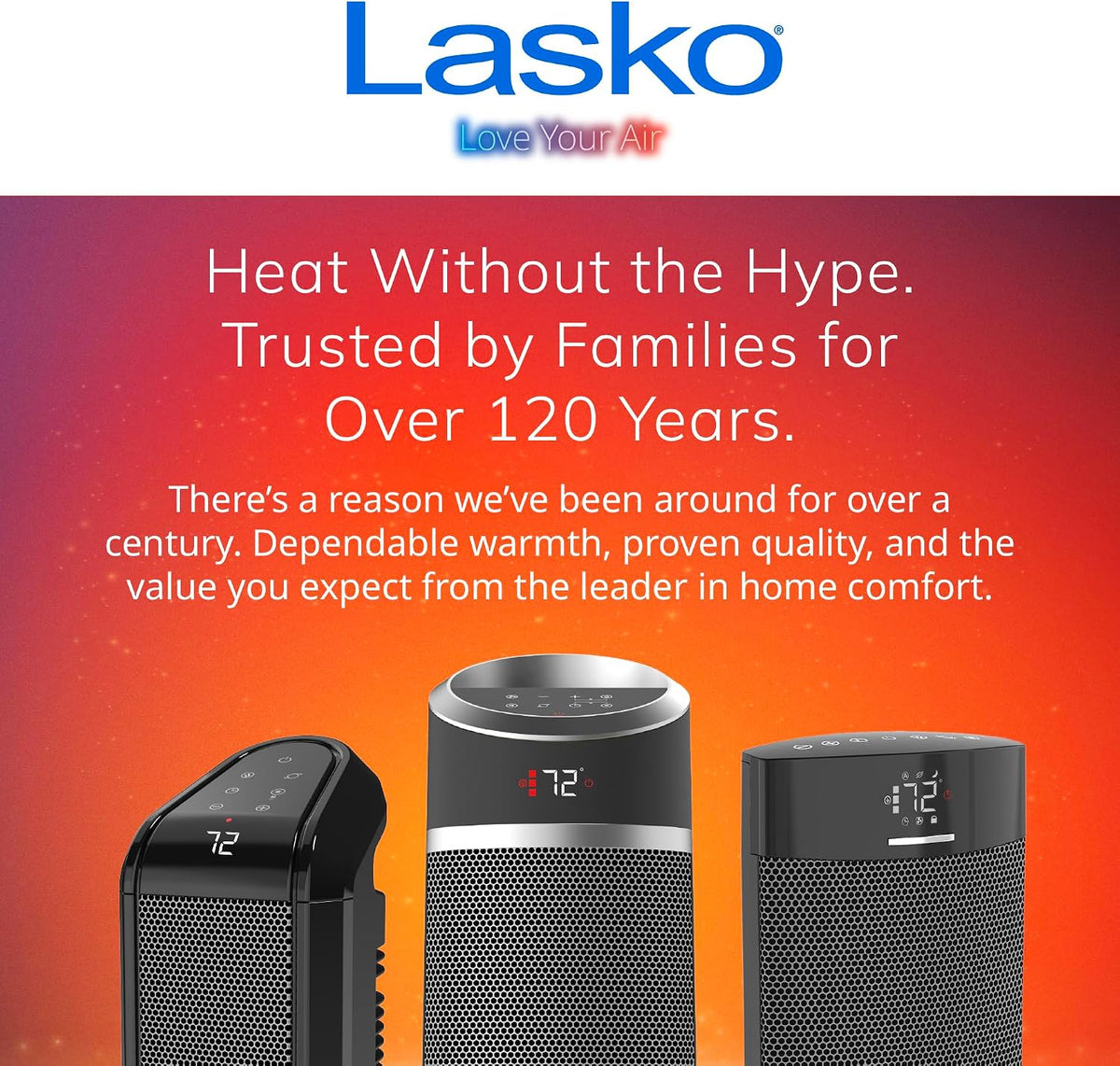 Lasko 16" Ceramic Space Heater with Console - Black - CT16450