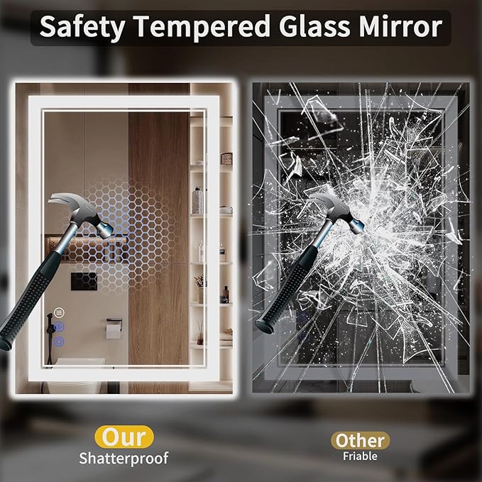 24"x32" LED Bathroom Mirror