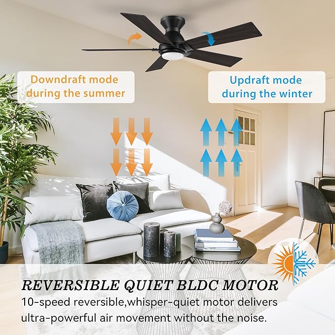 SMAAIR 48 Inch Smart Ceiling Fan